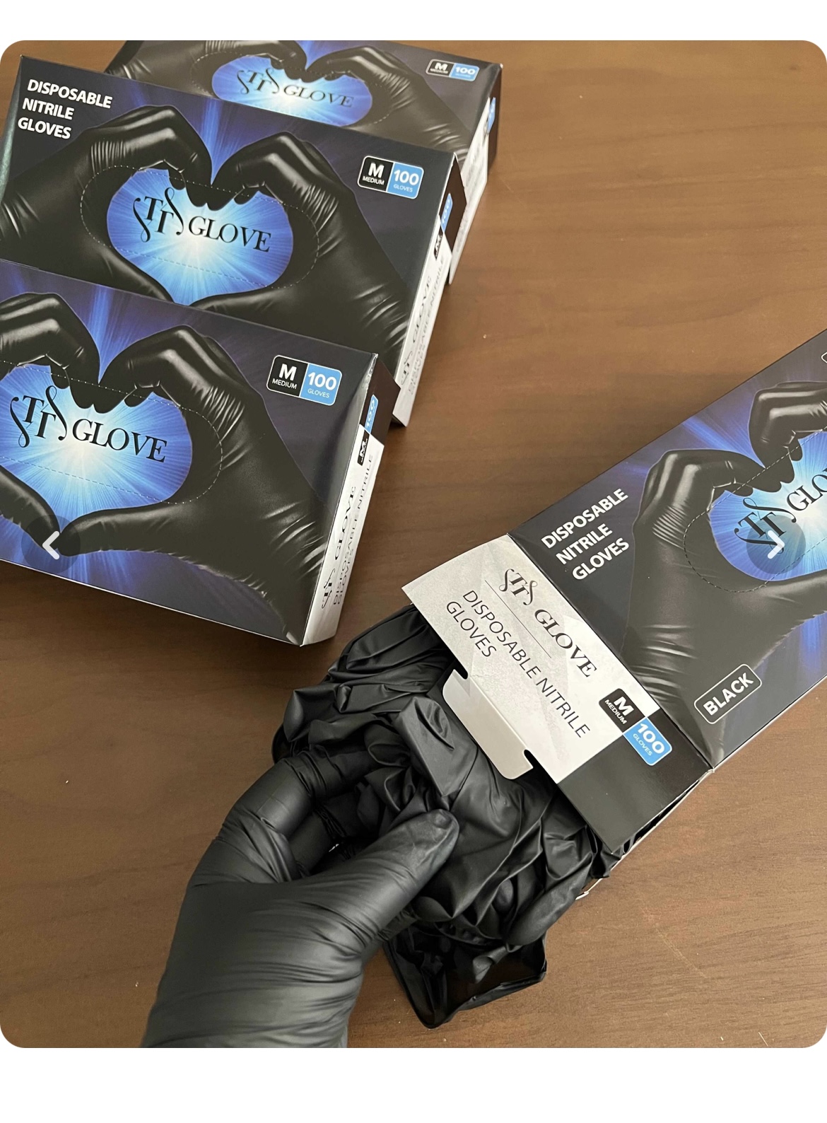 دستکش نیتریل مشکی برند ایندکو ( GLOVE) 🔍 دستکش نیتریل مشکی ایندکو INTCO(TT GLOVE