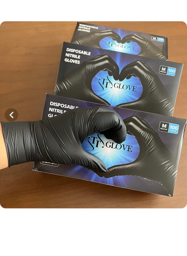 دستکش نیتریل مشکی برند ایندکو ( GLOVE) 🔍 دستکش نیتریل مشکی ایندکو INTCO(TT GLOVE