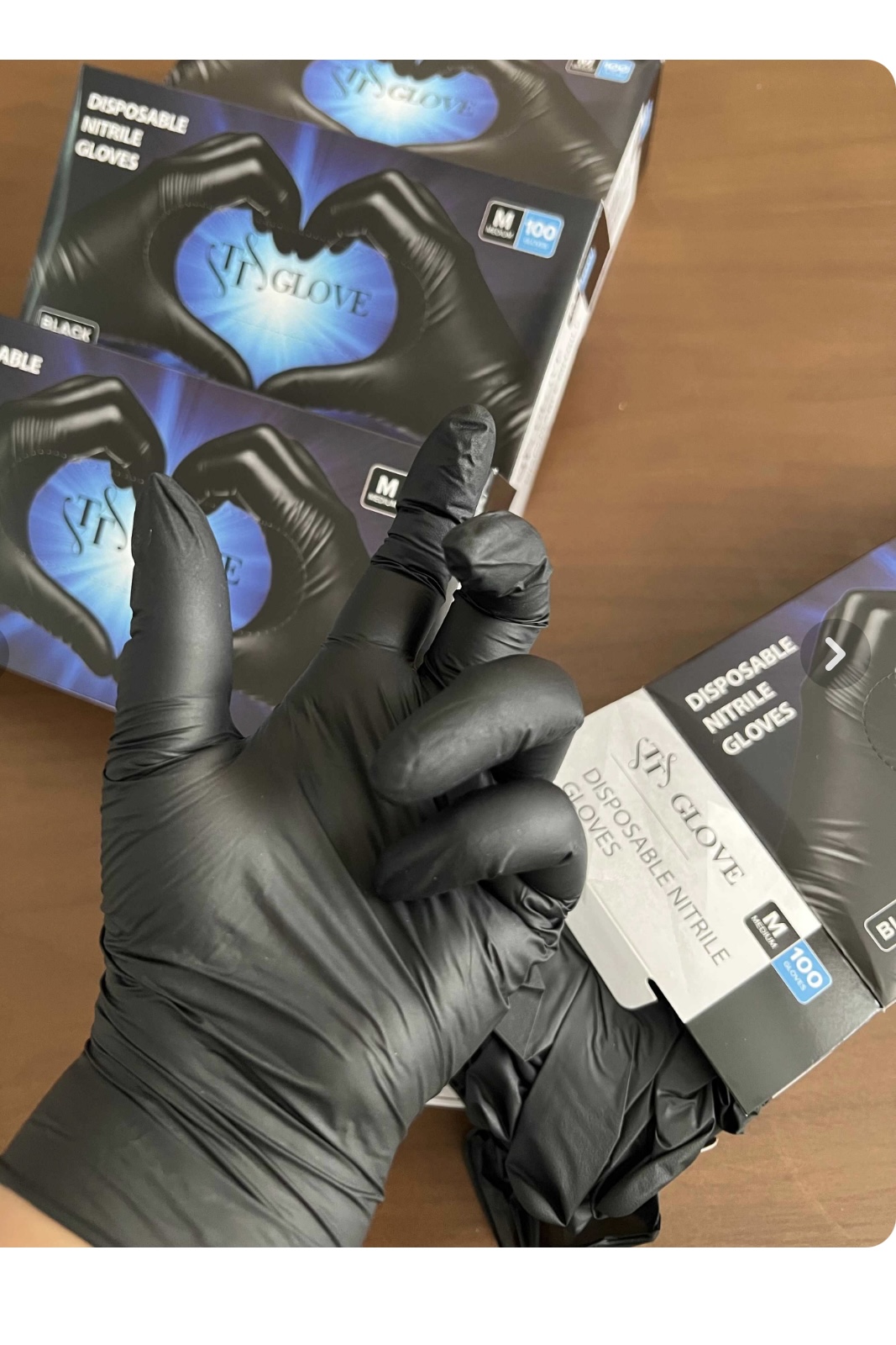 دستکش نیتریل مشکی برند ایندکو ( GLOVE) 🔍 دستکش نیتریل مشکی ایندکو INTCO(TT GLOVE